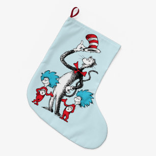 セウス博士   Cat in the Hat, Thing One & Thing Two ラージクリスマスストッキング