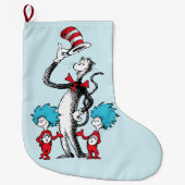セウス博士 | Cat in the Hat, Thing One & Thing Two ラージクリスマスストッキング (正面)