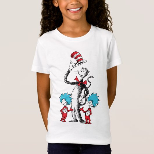 セウス博士 | Cat in the Hat, Thing One & Thing Two Tシャツ (正面)