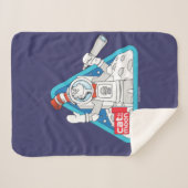 セウス博士 | Cat in the Moon Outer Space Graphic シェルパブランケット (正面(横))