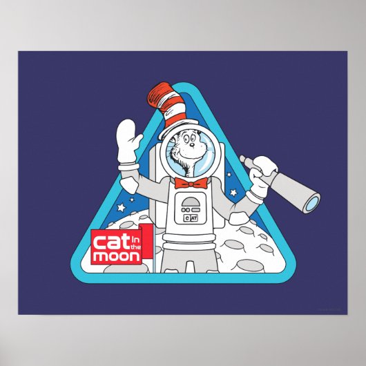 セウス博士 | Cat in the Moon Outer Space Graphic ポスター (正面)