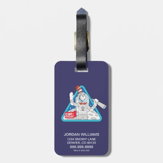 セウス博士 | Cat in the Moon Outer Space Graphic ラゲッジタグ (裏面縦)