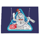 セウス博士 | Cat in the Moon Outer Space Graphic ラージペーパーバッグ (正面)