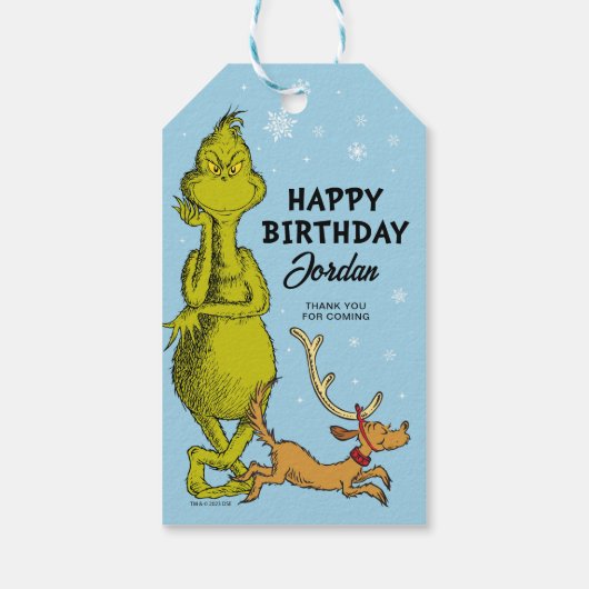 セウス博士 | Grinch冬の誕生日 ギフトタグ (裏面)