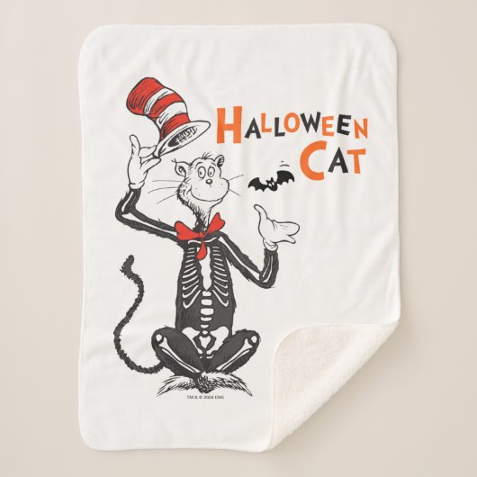 セウス博士 | Halloween Cat in the Hat シェルパブランケット (正面)