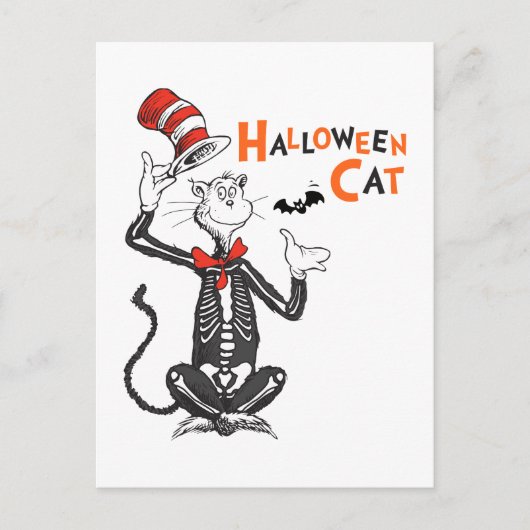セウス博士 | Halloween Cat in the Hat ポストカード (正面)