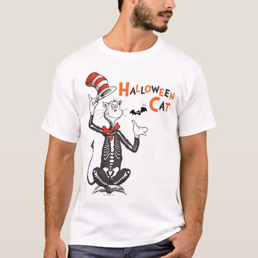 セウス博士 | Halloween Cat in the Hat Tシャツ (正面)