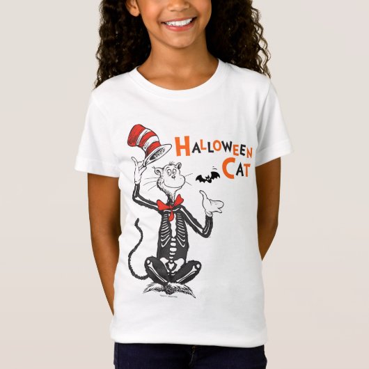 セウス博士 | Halloween Cat in the Hat Tシャツ (正面)