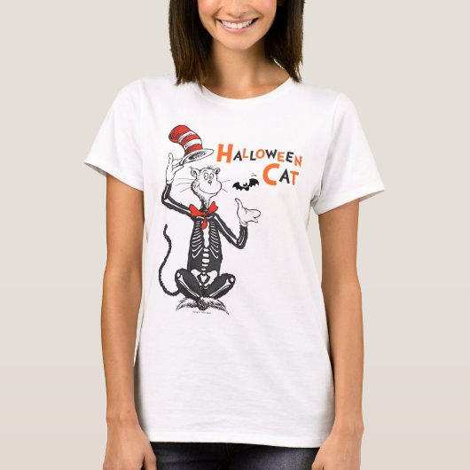 セウス博士 | Halloween Cat in the Hat Tシャツ (正面)