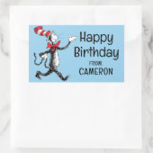 セウス博士 | HatヴィンテージロゴのCat 長方形シール (バッグ)