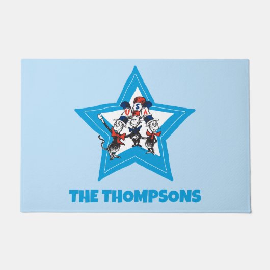 セウス博士 | Little Cats USA Hats Graphic ドアマット (正面)