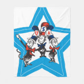 セウス博士 | Little Cats USA Hats Graphic フリースブランケット (正面)