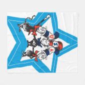 セウス博士 | Little Cats USA Hats Graphic フリースブランケット (正面(横))