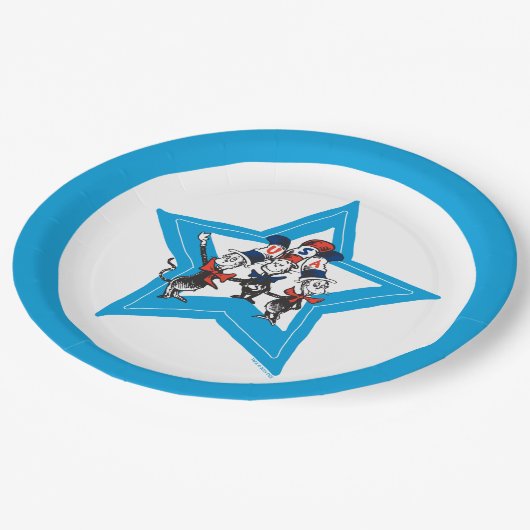 セウス博士 | Little Cats USA Hats Graphic ペーパープレート (アングル)