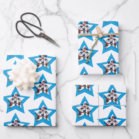 セウス博士 | Little Cats USA Hats Graphic ラッピングペーパーシート (正面)