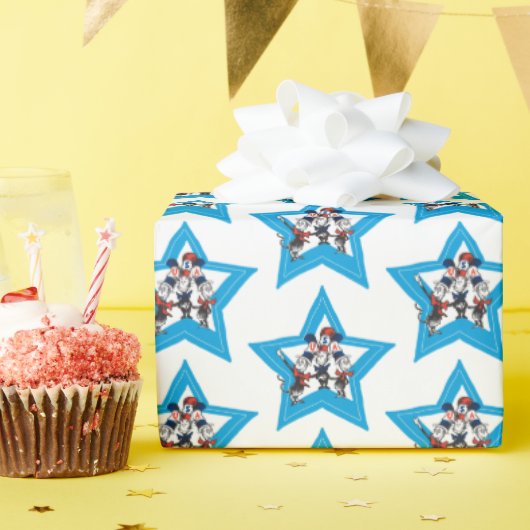 セウス博士 | Little Cats USA Hats Graphic ラッピングペーパー (誕生日パーティー)