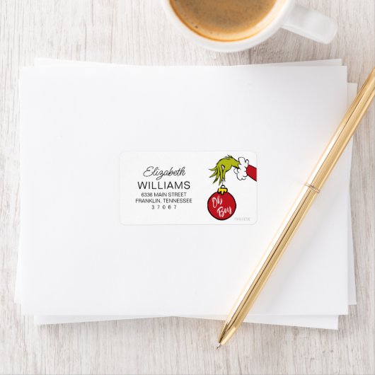 セウス博士 | Oh Boy Grinch Baby Shower ラベル (インサイチュ)