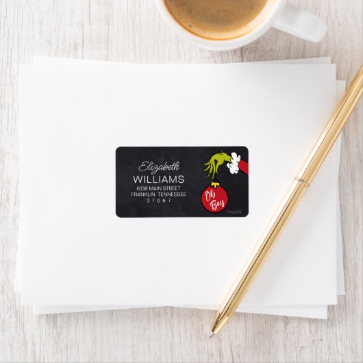 セウス博士 | Oh Boy Grinch Baby Shower ラベル (インサイチュ)