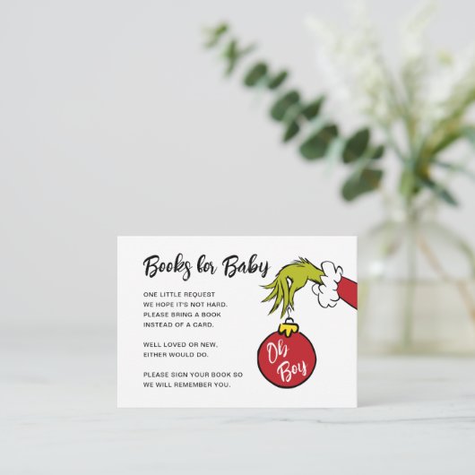 セウス博士 | Oh Boy Grinch Books forベビー エンクロージャーカード (スタンド正面)