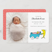 セウス博士 | One Fish – 女の子の誕生のお知らせ セーブザデート (正面/裏面)