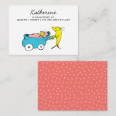 セウス博士 | One Fish – 女の子の赤ちゃんのシャワーのレジストリ エンクロージャーカード (正面/裏面)