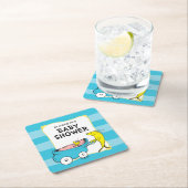 セウス博士 | One Fish - Boy Baby Shower スクエアペーパーコースター (インサイチュ)