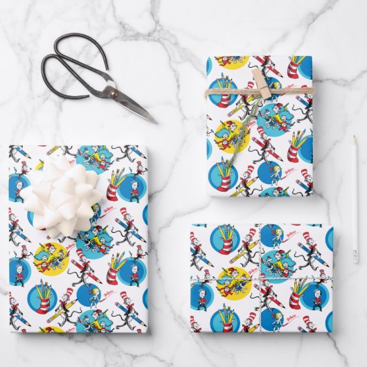 セウス博士 | Pencilsパターンキャラクター ラッピングペーパーシート (正面)