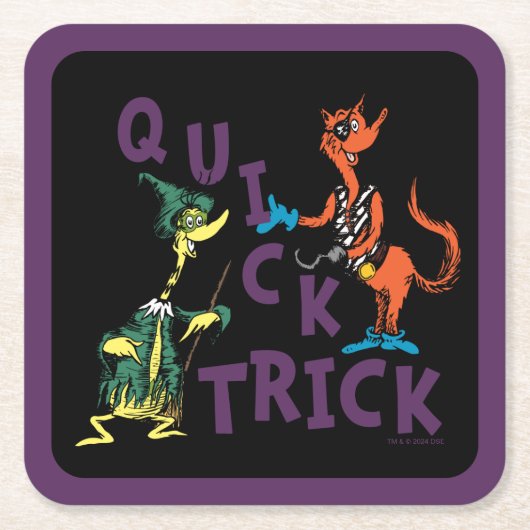 セウス博士 | Quick Trick Halloween Graphic スクエアペーパーコースター (正面)
