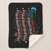 セウス博士 | Red Fish Blue Fish US Flag Graphic シェルパブランケット (正面)