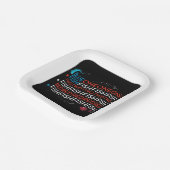 セウス博士 | Red Fish Blue Fish US Flag Graphic ペーパープレート (傾斜あり)