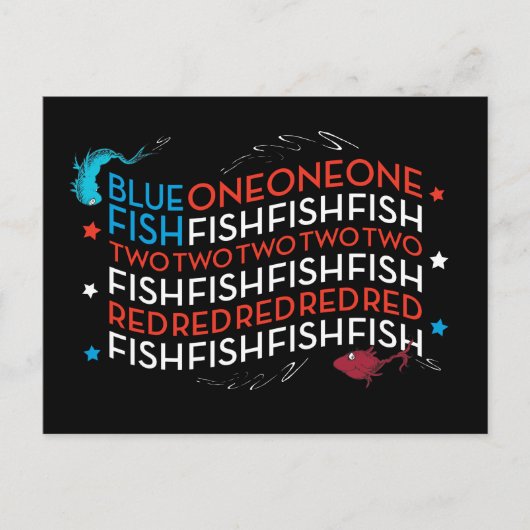 セウス博士 | Red Fish Blue Fish US Flag Graphic ポストカード (正面)