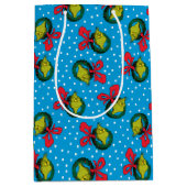 セウス博士 | The Grinch |クリスマスリースパターン ミディアムペーパーバッグ (正面)