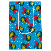 セウス博士 | The Grinch |クリスマスリースパターン ミディアムペーパーバッグ (裏面)