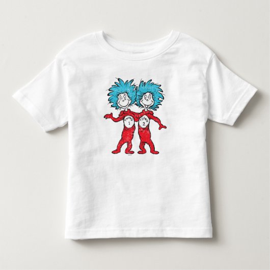 セウス博士 | Thing 1, Thing 2 Siting トドラーTシャツ (正面)