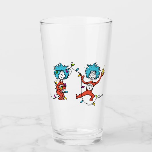 セウス博士 | Thing One & Thing Two踊り タンブラーグラス (正面)