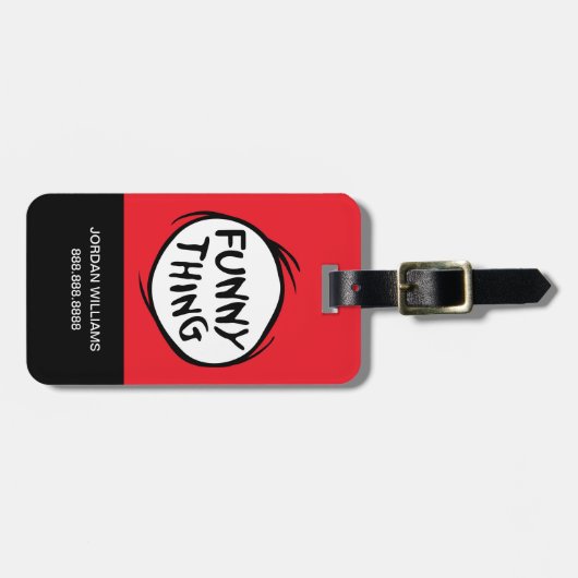 セウス博士 | Thing One Thing Two - おもしろい Thing ラゲッジタグ (正面横)