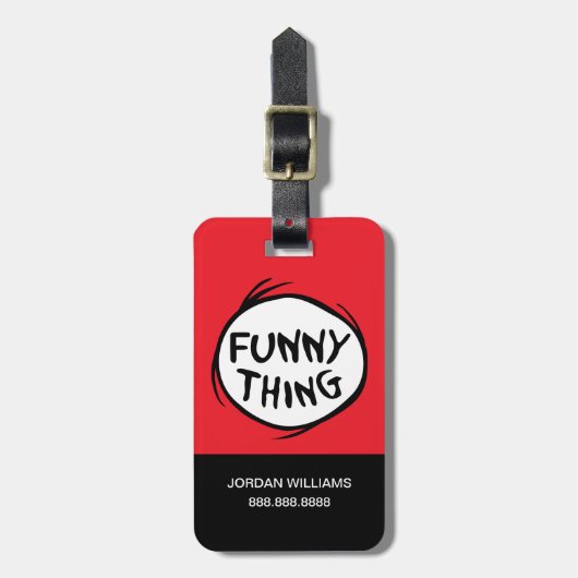 セウス博士 | Thing One Thing Two - おもしろい Thing ラゲッジタグ (正面縦)