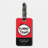 セウス博士 | Thing One Thing Two - おもしろい Thing ラゲッジタグ (裏面縦)