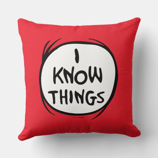 セウス博士 | Thing One Thing Two – 私は物事を知っている クッション (裏面)