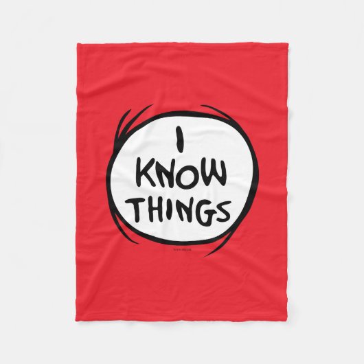 セウス博士 | Thing One Thing Two – 私は物事を知っている フリースブランケット (正面)