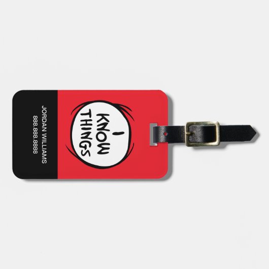 セウス博士 | Thing One Thing Two – 私は物事を知っている ラゲッジタグ (正面横)