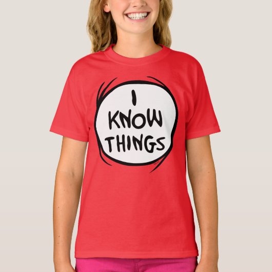 セウス博士 | Thing One Thing Two – 私は物事を知っている Tシャツ (正面)