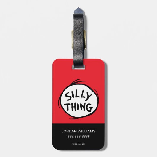 セウス博士 | Thing One Thing Two - 間抜け Thing ラゲッジタグ (裏面縦)