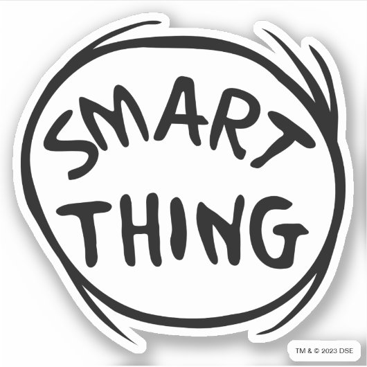 セウス博士 | Thing One Thing Two - 頭が切れる Thing シール (正面)