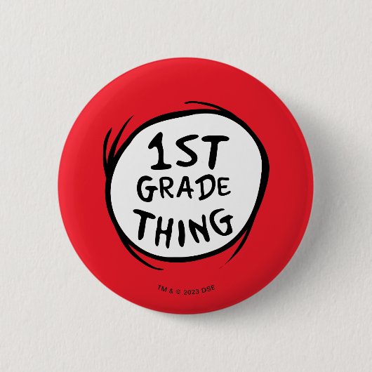 セウス博士 | Thing One Thing Two - First Grade Thing 缶バッジ (正面)