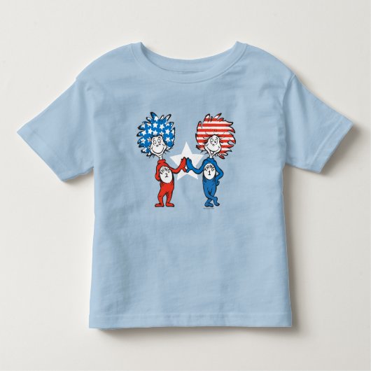 セウス博士 | Thing One Thing Two Patriotic Graphic トドラーTシャツ (正面)