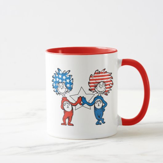 セウス博士 | Thing One Thing Two Patriotic Graphic マグカップ (右)