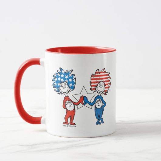 セウス博士 | Thing One Thing Two Patriotic Graphic マグカップ (左)