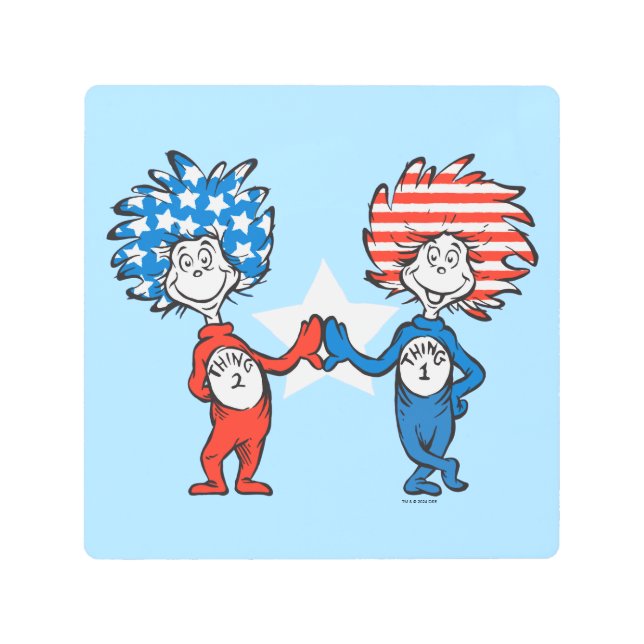 セウス博士 | Thing One Thing Two Patriotic Graphic メタルプリント (正面)