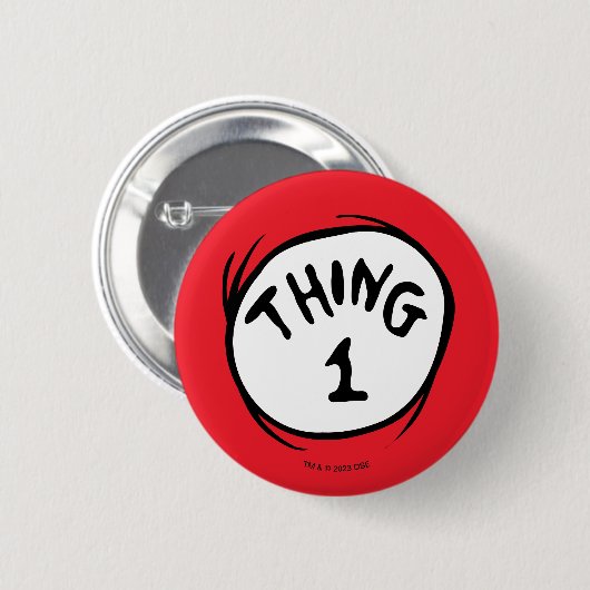 セウス博士 | Thing One Thing Two - Thing One 缶バッジ (正面&裏面)